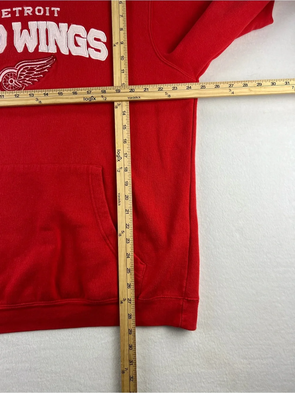 Vintage Y2K Reebok Detroit Red Wings Face Off Collection Pullover Hoodie Size XL
